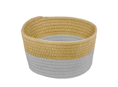 Кошик плетений для зберігання Ardesto Vigor 3.5л, бавовняний шпагат, коричневий, сірий