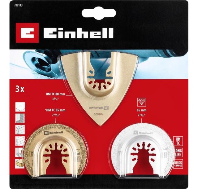 Набір насадок для реноватору Einhell для плитки 3шт