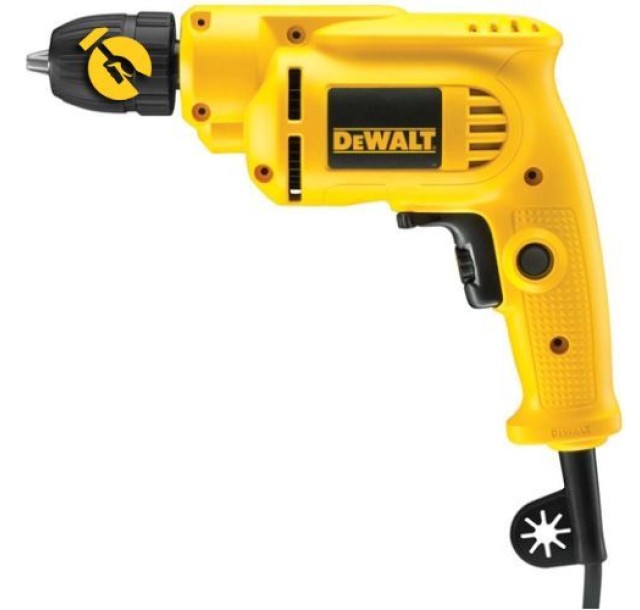 Дриль DeWalt 550Вт 0-2800об/хв 7.9Нм патрон 10мм 1.34кг