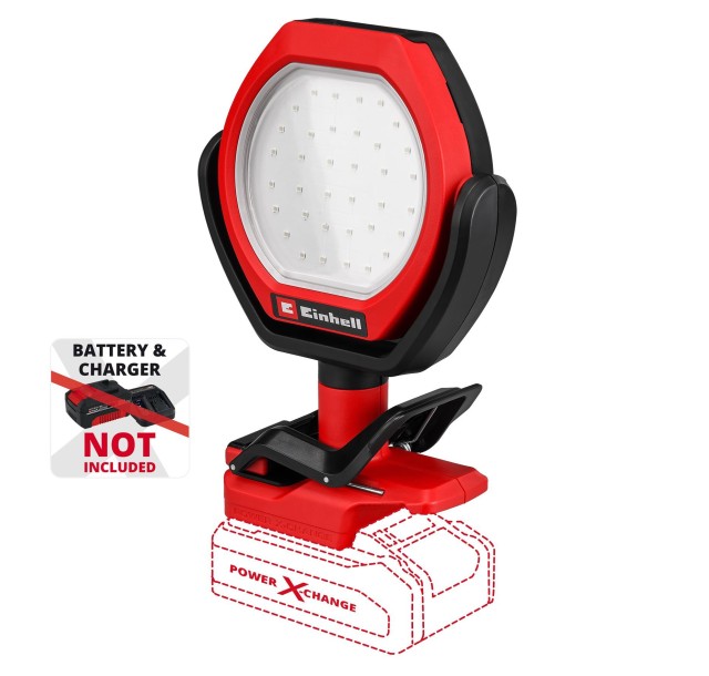 Лампа акумуляторна Einhell GC-OL 18/1500 Li - Solo, PXC, 18В, 36 LED, 1500 лм, 7000 К, 3 режими яскравотсі, 0.45 кг без АКБ та ЗП