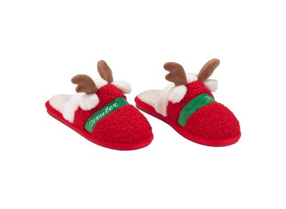 Взуття домашнє Ardesto Christmas 36/37 розмір, 100% поліестер, підошва 100% гума, червоний