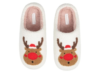 Взуття домашнє Ardesto Christmas 40/41 розмір, 100% поліестер, підошва 100% гума, білий
