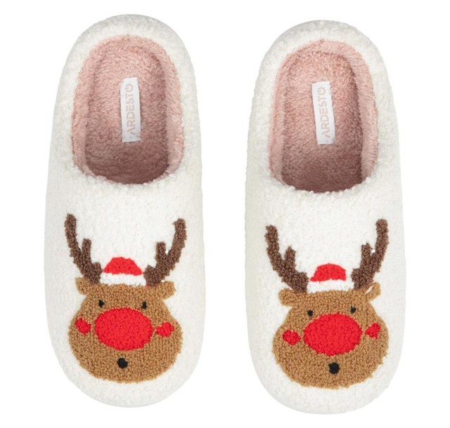 Взуття домашнє Ardesto Christmas 40/41 розмір, 100% поліестер, підошва 100% гума, білий