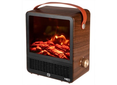 Камін електричний, декоративний Neo Tools, 850/1500Вт, 15–20м2, регулятор, 25х14.4х30.4см, дерево