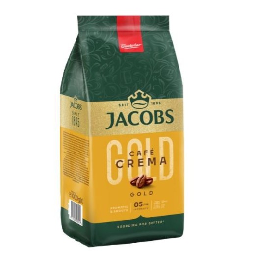 Кава Jacobs  зерна, 1000г, Crema Gold, купаж арабіка/робуста