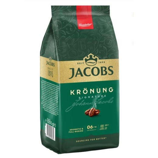 Кава Jacobs  зерна, 1000г, Kronung , купаж арабіка/робуста