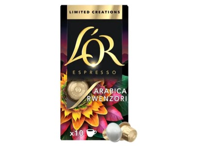 Кава L`OR капсули, Espresso Arabica Rwenzori Uganda Limited Creations, арабіка, 10шт, Nespresso