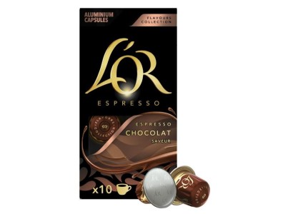 Кава L`OR капсули, Espresso Chocolat, арабіка, 10шт, Nespresso