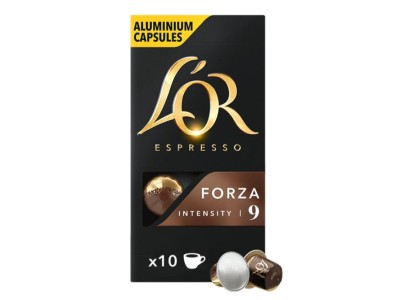 Кава L`OR капсули, Espresso Forza, арабіка, 10шт, Nespresso