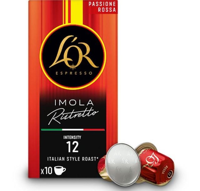 Кава L`OR капсули, Rossa Imola Ristretto, арабіка, 10шт, Nespresso
