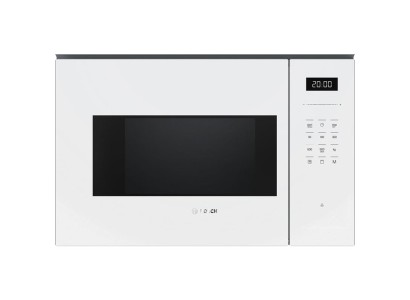 Мікрохвильова піч Bosch вбудована, 25л, електр. керув., 900Вт, гриль, дисплей, білий