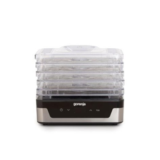 Сушарка для продуктів Gorenje 230Вт, піддонів - 5x2.8см, діаметр - 29см, макс - 75°С, електр.упр,білий