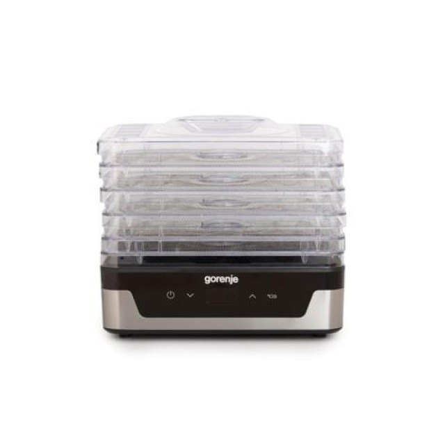 Сушарка для продуктів Gorenje 230Вт, піддонів - 5x2.8см, діаметр - 29см, макс - 75°С, електр.упр,білий