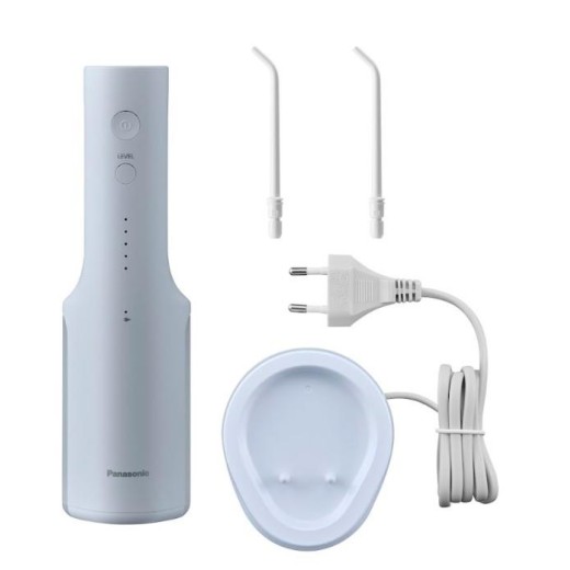 Іригатор Panasonic портативний, чаша 200 мл, Li-ion аккум. в компл., 2 насадки, світло блакитний
