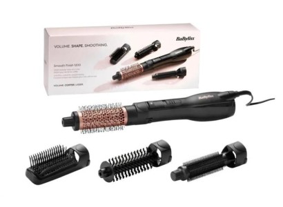 Фен-щітка Babyliss Smooth Finish, 1200Вт, 3 режими, іоніз-я, хол. обдув, кераміка, чорний