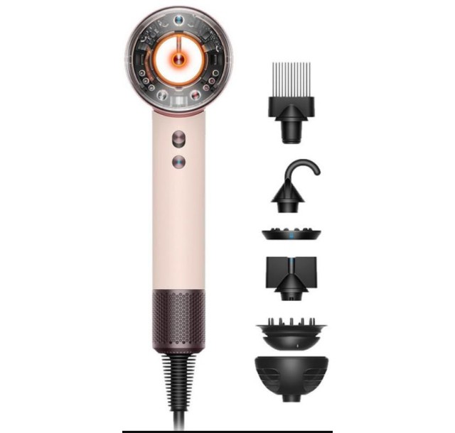 Фен Dyson HD16 Supersonic Nural Ceramic Pink/Rose Gold, 1600Вт, 3 режими, іонізація, хол. обдув, рожевий