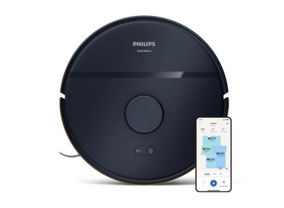 Робот-пилосос Philips Series 2000, h=9.7см, вологе прибирання, конт пил -0.38л, вода -0.3л, автон. робота до 120хв, EPA 11, Wi-Fi, темно-синій