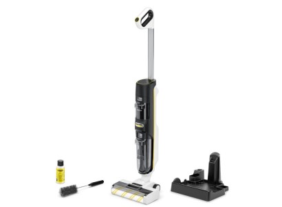 Пилосос Karcher безпровідний FCV 4, 180Вт, конт пил -0.45л, вода -0.75л, автон. робота до 45хв, вага-4.1кг, білий