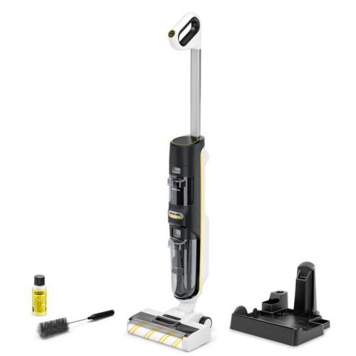 Пилосос Karcher безпровідний FCV 4, 180Вт, конт пил -0.45л, вода -0.75л, автон. робота до 45хв, вага-4.1кг, білий