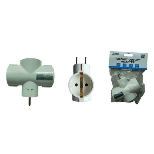 Розгалуджувач мережевий 2E 3xТип F, 16A, білий