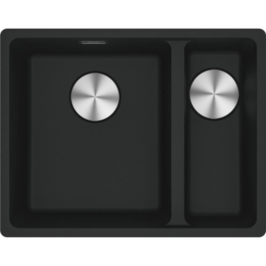 Мийка кухонна Franke Maris, фраграніт, прямокутник, без крила, 553х433х200мм, чаша - 1.5, під стільницю, MRG 160, чорний матовий