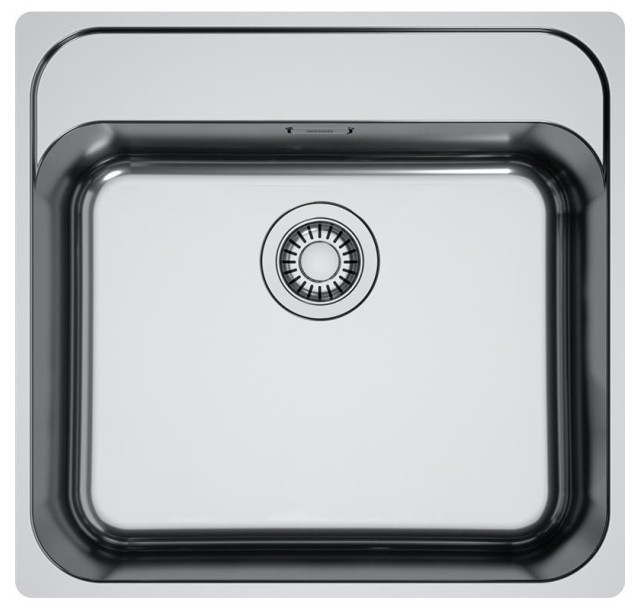 Мийка кухонна Franke Smart, нерж.сталь, прямокутник, без крила, 500х400мм, чаша - 1, монтаж врівень, SRX 210-50 TL, нерж поліров.