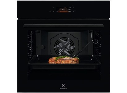 Духова шафа Electrolux електрична, 72л, A+, дисплей, конвекція, піроліз, телескопічні напрямні, чорний