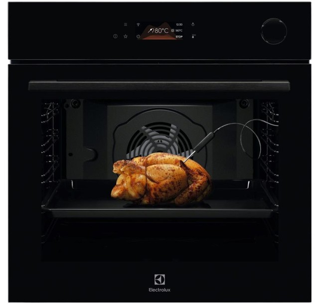Духова шафа Electrolux електрична, 72л, A+, пара, дисплей, конвекція, ф-ція пароварки, телескопічні напрямні, чорний