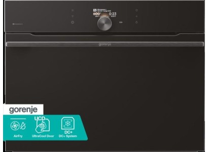 Духова шафа Gorenje електрична компактна, 50л, A+, дисплей, Wi-Fi, ф-ція мікрохвиль, чорний
