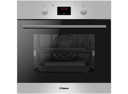 Духовка электр. Hansa, 60см, 65л, A,  гриль , емаль легкого очищення, диспл., нержавіюча сталь