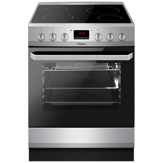 Плита Hansa електрична склокерамічна, 62л, 60x60см, дисплей, конвекція, нерж