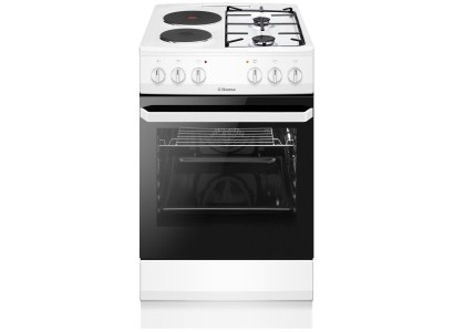 Плита Hansa з комбі. вар. поверхнею, 50х60см, 62л, емаль, газ контр., білий