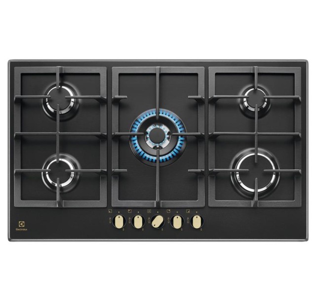 Варильна поверхня Electrolux газова, 90см, чавун, чорний