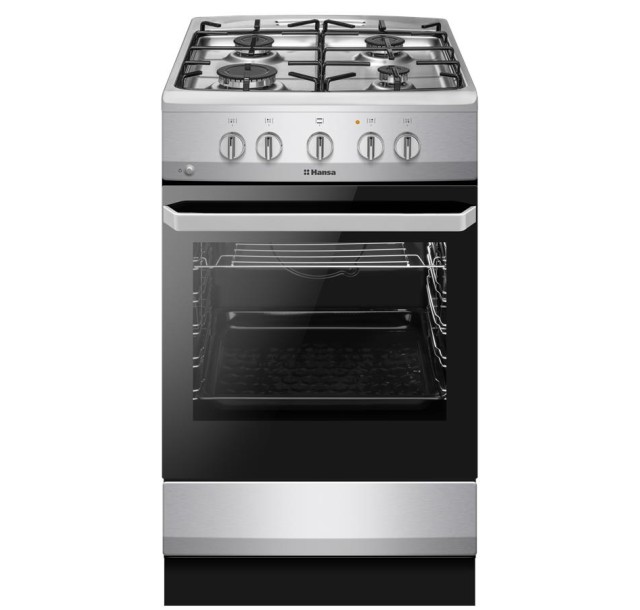 Плита Hansa газова, 50x60см, 67л, емаль, газ контр., нержавіюча сталь