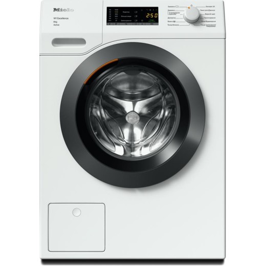 Пральна машина Miele WEA 135 WCS фронтальна, 8кг, 1400, A+++, 63.6см, дисплей, інвертор, люк сірий, білий