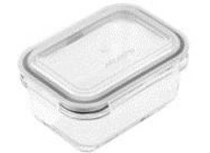 Контейнер для зберігання харчових продуктів Ardesto Gemini 0.38л, боросилікатне скло, пластик, прямокутний, прозорий