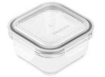 Контейнер для зберігання харчових продуктів Ardesto Gemini 1.23л, боросилікатне скло, пластик, квадратний, прозорий