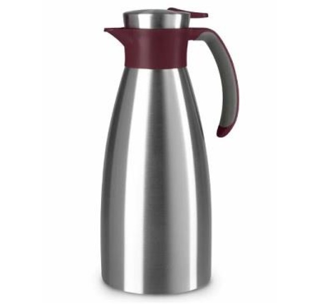 Термоглечик Tefal Soft Grip, 1.5л, нежавіюча сталь, пластик, бордовий