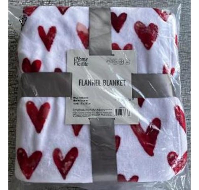 Плед Ardesto Flannel 160х200см, 100% поліестер, сердечка