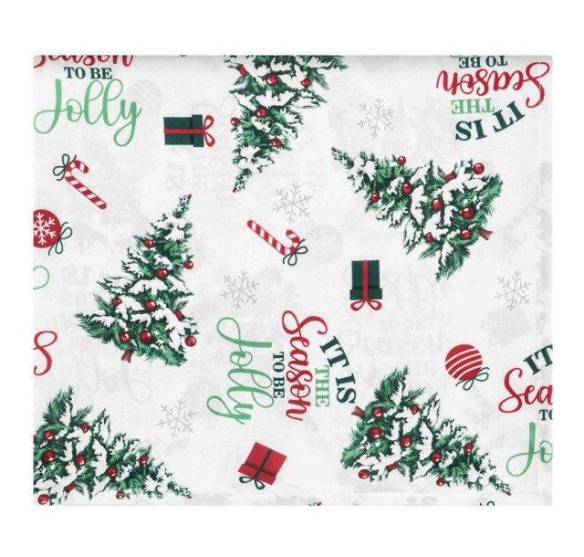 Скатертина Ardesto Christmas Tree 140х180см, 100% поліестер, зелений