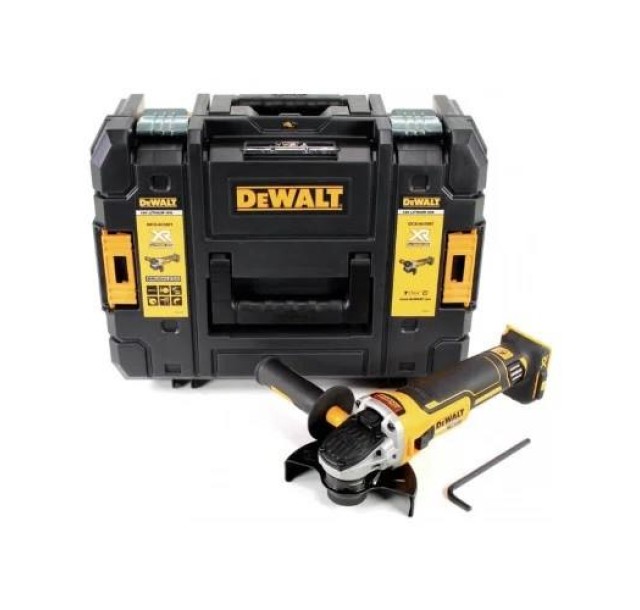 Шліфмашина кутова акумуляторна DeWalt безщіткова 18B XR Li-lon 125мм 9000об/хв кейс 1.74кг без АКБ та ЗП
