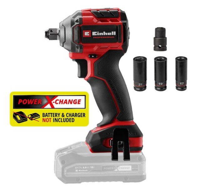 Гайковерт акумуляторний ударний Einhell Professional TP-CW 18/260-C Li BL - Solo 18В безщітковий 260Нм 0-2700об/хв 0.95кг без АКБ та ЗП