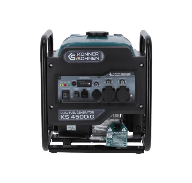Генератор газобензиновий інверторний Konner&Sohnen KS 4500iG, 230В, 4.5кВт, ручний стартер, 33.5кг