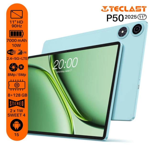 Планшет Teclast P50 (2025) 11