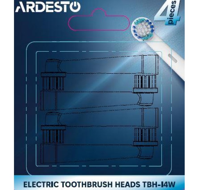 Насадка до електричних зубних щіток  Ardesto, 4 шт. в комплекті
